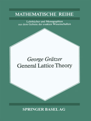 cover image of General Lattice Theory